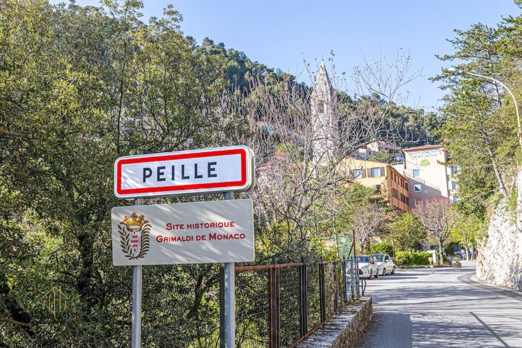 Havre De Paix Et Vue Exceptionnelle Proche Monaco Villa Peille Luaran gambar